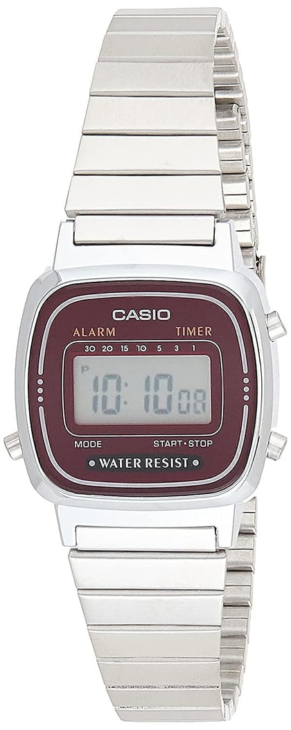 Casio Women's Digital Watch with Metal Bracelet LA-670WA-4
