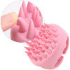 Silicone Hair Scalp Brush Shampoo Brush Scalp Massager Exfoliating Hair Cleaning Brush Head Scrubber for Shower - Pink
