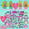 Love, Diana Outfit Mashups Wooden Dress Up Doll by Horizon Group USA, Love Diana Dress Up Kit, Includes 30+ Reusable Magnetic Pieces, Love Diana Wood Doll, Doll Stand & More