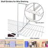 Evelots Wire Shelf Dividers -8 Pack- Closet Storage & Organization for Office/Pantry/Garage - Tall Shelf Separator - Easy Clip-No Tool - Plastic Coated Steel