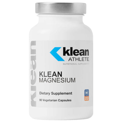 Klean Athlete Klean Magnesium | Supports Ability to Produce and Utilize Energy (ATP), Contract and Relax Muscles and Improves Recovery Time* | NSF Certified for Sport | 90 Vegetarian Capsules