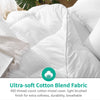 APSMILE Luxurious Queen Size Goose Feathers Down Comforter, All Season Goose Down Duvet Insert, Ultra-Soft Pima Cotton, 33oz Fluffy Hotel Collection Goose Down Comforter with Ties(90x90, White)