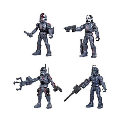 STAR WARS Mission Fleet Clone Commando Clash 2.5-Inch-Scale Action Figure 4-Pack with Multiple Accessories, Toys for Kids Ages 4 and Up