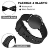 Molain 2 Pcs Silicone Rubber Watch Bands - Quick Release, Black/Silver Stainless Steel Buckle, Waterproof Sporty Replacement Universal Watch Straps Bracelet Wristband for Men Women(18mm, Black Band)