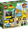 LEGO DUPLO Town Truck & Tracked Excavator Construction Vehicle 10931 Toy for Toddlers 2-4 Years Old Girls & Boys, Fine Motor Skills Development and Learning Toy