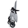 GAP babyGap 2-in-1 Carriage Stroller - Car Seat Compatible - Easy One-Handed Fold - Lightweight Stoller with Oversized Canopy & Reclining Seat - Made with Sustainable Materials, Grey Stripes