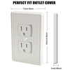 2 Pack Outlet Covers Baby Proofing, QYESWHSR Electrical Outlet Cover Plates (for Center Screw Outlets Only), Self-Closing Safety Child Proof Outlet Cover, Outlet Plug Covers with 1-Screw - White