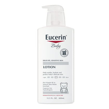 Eucerin Baby Body Lotion, Fragrance Free Baby Lotion, 13.5 Fl Oz Pump Bottle