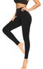High Waisted Leggings for Women No See-Through Tummy Control Yoga Pants Workout Leggings-Reg&Plus Size (Black, Small-Medium(One Size 2-12))