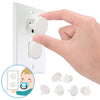 12 Pcs White Clear Plastic Outlet Covers, Shock Prevention Child Safe Easy Install Electrical Protector Safety Improved Baby Outlet Plug Covers Electrical Safety Baby Products