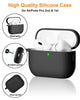 SUPFINE Compatible with AirPods Pro 2nd Generation Case, Soft Silicone Shock-Absorbing Protective AirPod Pro Case (2023/2022/2019) with Cleaner kit& Replacement EarTips, Front LED Visible-Black