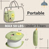 Portable Potty for Toddler Travel Foldable Potty Training Toilet for Car Camping Indoor Outdoor Bathroom for Boys Girls Baby Kids Children Green
