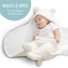 Baby Swaddle Blanket | Ultra-Soft Plush Essential for Infants 0-6 Months | Receiving Swaddling Wrap White | Ideal for Baby Boy Accessories and Newborn Registry | Perfect Baby Girl Shower Gift