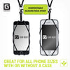 Gear Beast Cell Phone Lanyard - Universal Neck Phone Holder w/Card Pocket and Silicone Neck Strap