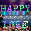 Pooqla Colorful LED Marquee Letter Lights with Remote - Light Up Marquee Signs - Party Bar Letters with Lights Decorations for the Home - Multicolor A