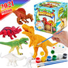 FUNZBO Dinosaur Painting Kit - Kids Painting Set with Painting Tools, Art Supplies, Dino World Map & Dinosaur Toys for Kids 3-5, Arts and Crafts, Toys for 3 Year Old Boys, 4 Year old Boy Birthday Gift