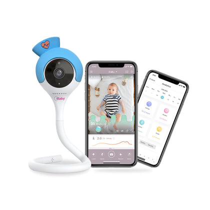 iBaby i2 Blue Smart WiFi Baby Breathing Monitor with Sleeping Data Analysis, HD NightVision, Fully Remote Pan Tilt Zoom, Free Smart Phone App, with Sound and Motion Notifications