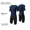 Logas Mens Triathlon Suit Trisuit Race Skinsuit Cycling Speed Suit Swimskin Bike Swim Run Blue