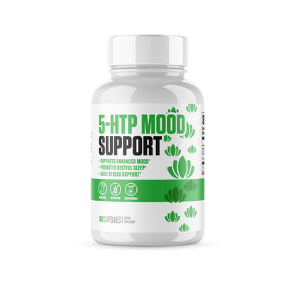5-HTP Mood Support Extra Strength | #1 Rated 5 HTP Stress Reducer & Mood Support Supplement | Mood Support, Enhance Well-Being w/ 200mg Ultra Strength Dose - 60 Capsules