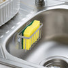 HLOOL Sponge Holder for Kitchen Sink, Kitchen Sink Sponge Holder, Kitchen Sink Caddy,Dish Sponge Holder Silver