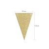 Letjolt Golden Green Triangle Banner Decoration Greenery Party Supplies Bunting Signs for New Years Birthday Nursery Classroom Anniversary Decoration Graduation Flags 15 pcs 10 Feet
