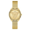 GUESS Womens Analogue Classic Quartz Watch with Stainless Steel Strap W1142L2, Gold, Bracelet