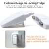 Home Refrigerator Fridge Freezer Door Lock, Latch Catch Toddler Kids Child Fridge Locks Baby Safety Child Lock, Easy to Install and Use 3M Adhesive no Tools Need or Drill(1 Pack, White)
