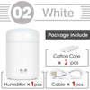 Portable Mini Humidifier, Colorful, Cool Mist, USB Powered. Perfect for Bedroom, Office & Car (300ml, White)