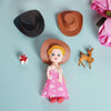 40 Pieces Mini Western Cowboy Cowgirl Hat?Miniature Cute Doll Hat Party Dress?Pretend Play Dollhouse Decoration Accessories