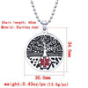 RENYILIN Stainless steel tree of life medical alert ID emergency first aid necklace (TYPE DIABETES 2)