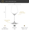 JoyJolt Layla White Wine Glasses, Set of 4 Italian Glasses, 13.5 oz Clear - Made in Europe