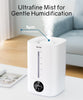 5L Humidifiers for Bedroom, Qacofee Humidifier, Whisper-Quiet Air Humidifier for 50H Runtime, Auto Shut-Off Ultrasonic Humidifiers for Home, Baby, Plant, Nursery, Easy to Fill and Clean