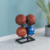 MYCYGYB Basketball Rack, Ball Display Ball sMetal Ball Rack for Home Garage Rugby Basketball Soccer Volleyball Storage Rack, Black