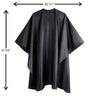 Delkinz Barber Cape with Adjustable Snap Closure waterproof Hair Cutting Salon Cape for Unisex, Perfect for Hairstylists (Black - Pack of 1)