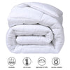 COHOME 2100 Series Queen Cooling Comforter Down Alternative Quilted Duvet Insert with Corner Tabs - All Season Reversible Soft Luxury Hotel Comforter - Breathable - Machine Washable - White