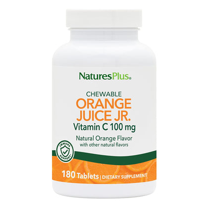 Nature's Plus Orange Juice Jr Chewable Vitamin C - 100 mg - 180 Tablets