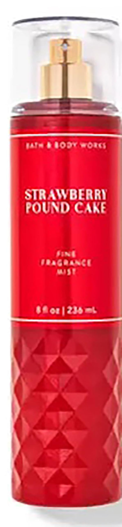 Bath & Body Works Fine Fragrance Body Spray Mist 8 fl oz / 236 mL (Strawberry Pound Cake) Packaging Varies