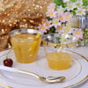 I00000 200 Pack Gold Plastic Cups, 9 Oz Elegant Clear Plastic Cups Gold Rimmed Disposable Wine Glasses Fancy Disposable Party Cups Wedding Cups Drinking Tumblers Plastic Cocktail Glasses with Gold Rim