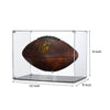 MaiiTiproll All Clear Acrylic Football Display Case, Assembly Box for Football Display, High-end Memory Box for Football & Memorabilia (12x8x9)