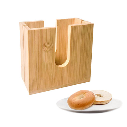 Wooden Bagel Slicer Bagel Cutter,Bagel slicer for Small and Large Bagels,Bagel Slicer Holder