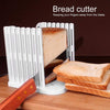 Bread Slicer Toast Cutter Foldable Homemade Bread Slicing Adjustable Toast Slicer Toast Cutting Guide for Homemade Bread,Bread Slicer Loaf for Slicing Bread Foldable Kitchen Baking Tools White