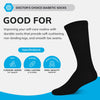 Doctor's Choice Diabetic Socks for Men, Seamless Crew Socks with Non-Binding Top, Provides Extra Comfort for Gout, 4-Pairs, Black, Large, Size 10-13