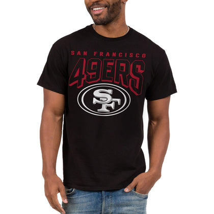 Junk Food Clothing x NFL - San Francisco 49ers - Bold Logo - Unisex Adult Short Sleeve Fan T-Shirt for Men and Women - Size XX-Large
