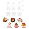 Kesoto Christmas Decoration Snowflake Window Clings Glueless PVC Wall Stickers for Windows Glasses, 10 Sheets