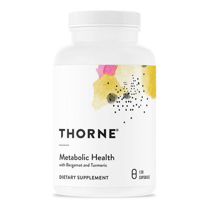 THORNE Metabolic Health - Gut Health Supplement to Aid Weight Management - Bergamot Supplement with Silicon Dioxide - Turmeric Supplement to Support Blood Health & Vessels - 120 Capsules