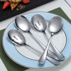 Kyraton 4-Piece Stainless Steel Serving Utensil Set - 2 Serving Spoons and 2 Slotted Spoons