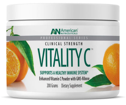 American Nutriceuticals Vitality C - 200 grams | Ultra High-Potency Vitamin C Powder Without Gastric Distress| Enhanced Absorption, Neutral pH with GMS-Ribose Complex