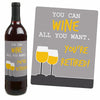 Retirement Party - Gifts for Women and Men - Wine Bottle Label Stickers - Set of 4