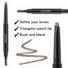 LAVONE Eyebrow Stamp Pencil Kit for Eyebrows, Makeup Brow Stamp Trio Kit with Waterproof Eyebrow Pencil, Eyeliner, Eyebrow Pomade, and Dual-ended Eyebrow Brush - Blonde
