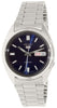 SEIKO SNXS77 Automatic Watch for Men 5-7S Collection - Striking Blue Dial with Luminous Hands, Day/Date Calendar, Stainless Steel Case & Bracelet